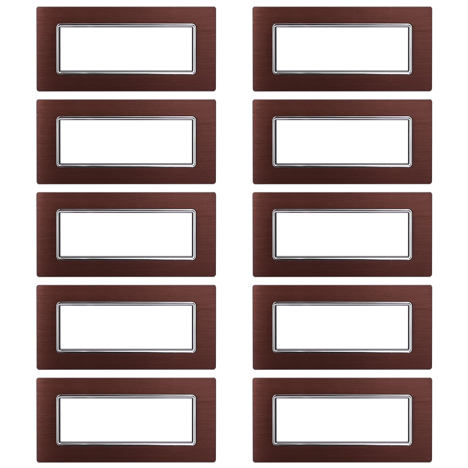 10 Placche 7 Moduli, Colore Bronzo, Compatibile Con BTicino Living, Placca in Alluminio, Serie Space, Alta qualità e lunga durata