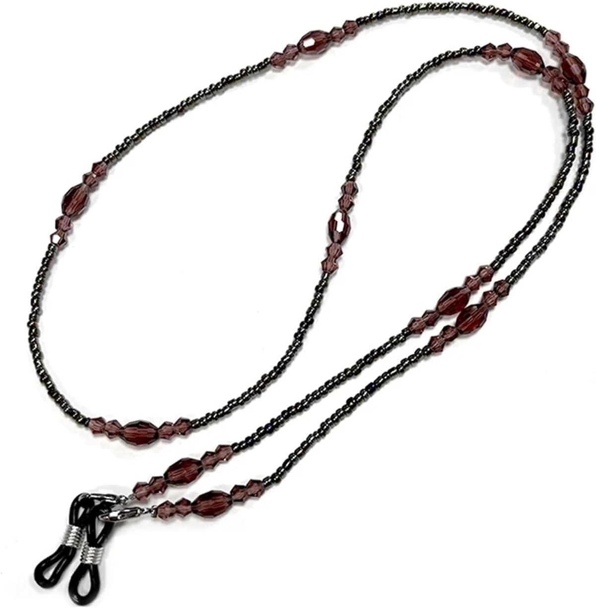 10 Pcs Retro Crystal Handmade Beads Glasses Chain Women's Fashion Anti-Slip Hanging Rope