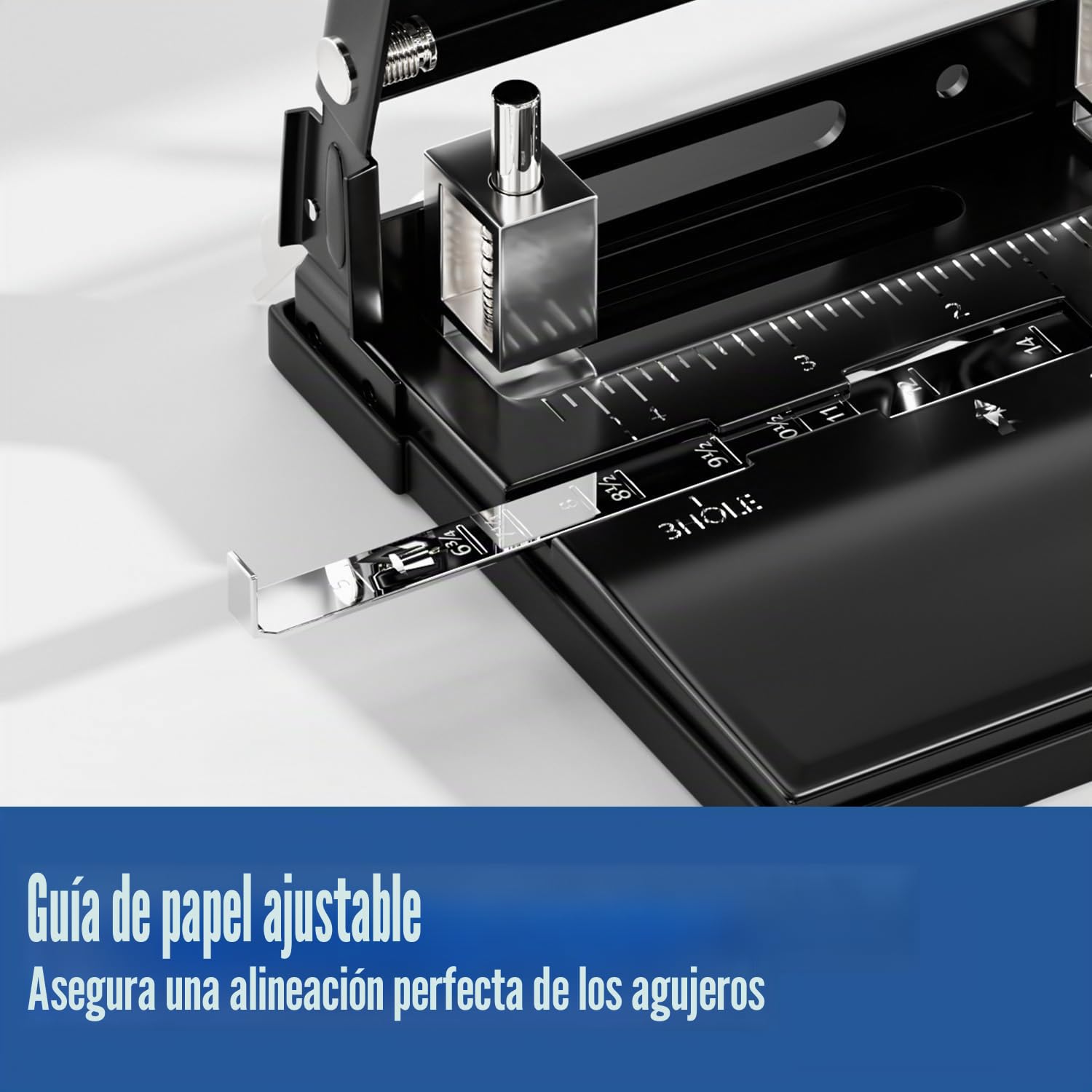 XOOL Perforadora de Papel, 3 Agujeros, 40 Hojas de Capacidad, Metal Resistente, Fuerza Reducida