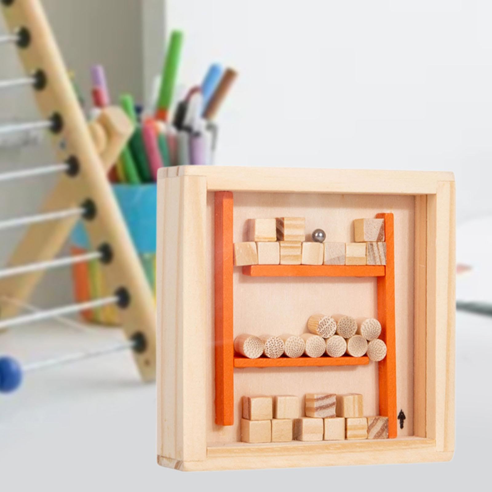 bnf® 2xWooden Labyrinth Board Game Montessori Toy Marble Maze for Adults Kids Teens Wood Color|Toys & Hobbies | Educational | Other Educational Toys-image-31