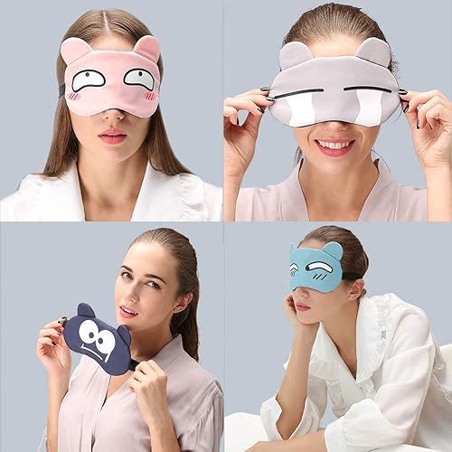 Miniatura 4 de Booluee - Máscara de dormir para dormir con forma de dibujos animados (4 unidades)