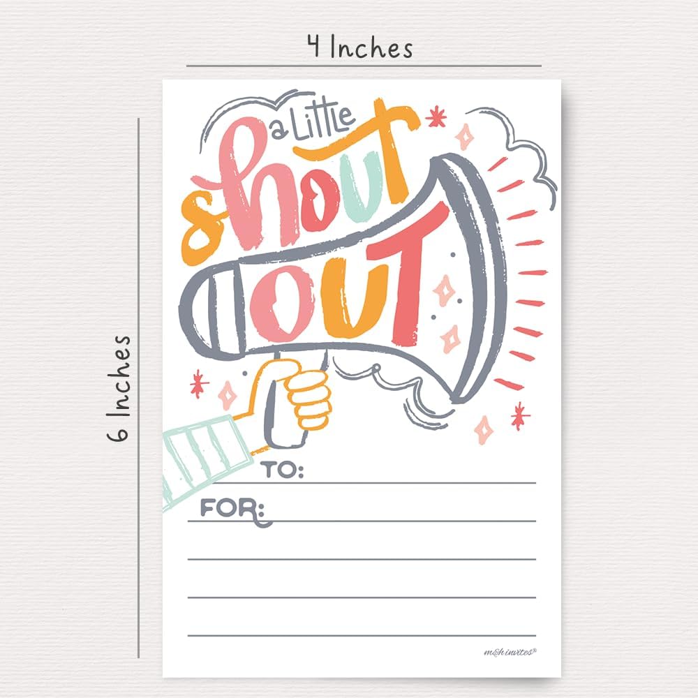 Fun Shout Out Cards For Employees, Office Staff, Teachers and Students - Appreciation and Recognition Reward Cards For School or Work Bulletin Board (50 Count) - Image 6