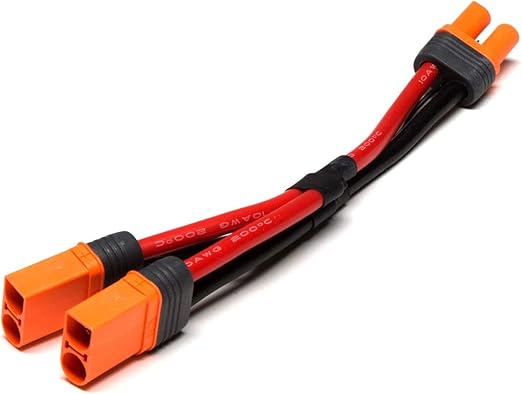 Spektrum Parallel Y-Harness: IC5 Battery with 6" Wires, 10 AWG, SPMXCA509