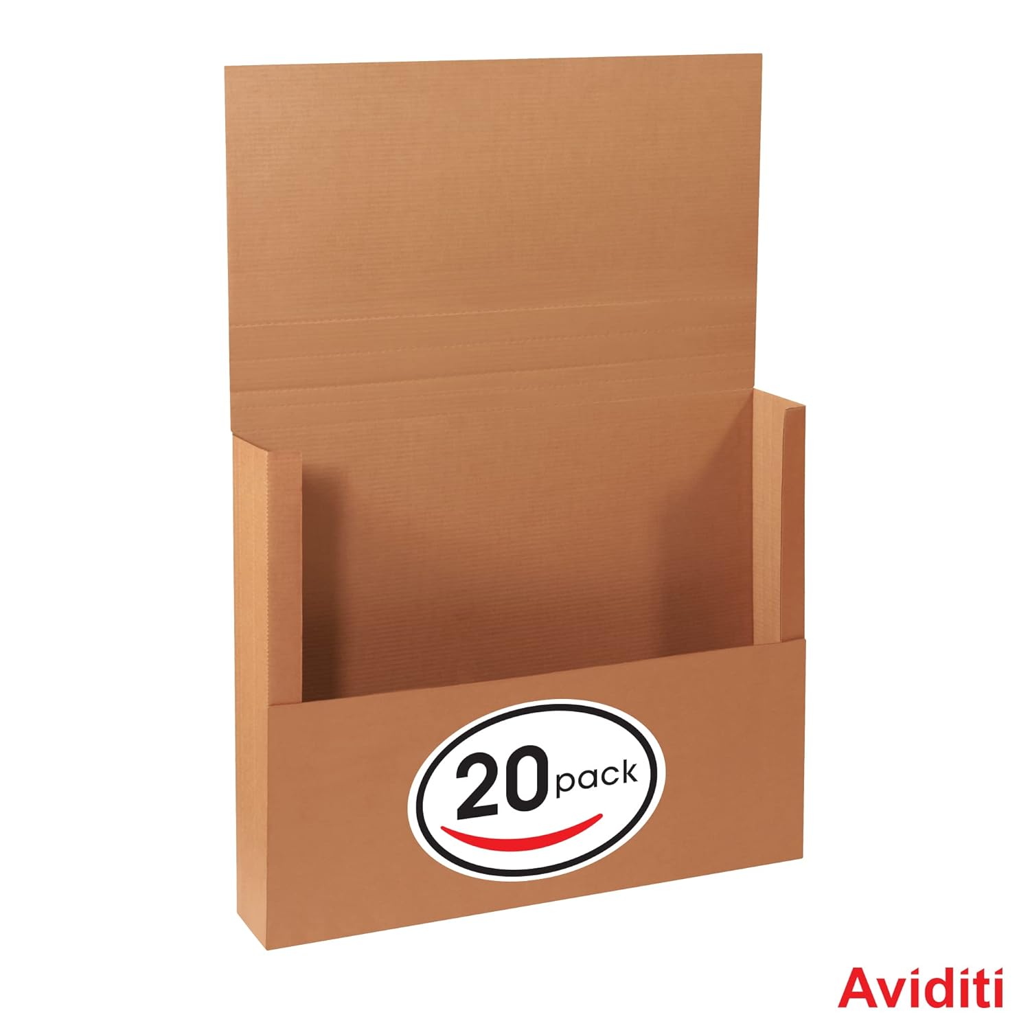 Aviditi Brown Kraft Jumbo Mailing Boxes, 36" x 30" x 6", Pack of 20, Jumbo Easy-Fold, Crush-Proof, for Shipping, Mailing and Storing