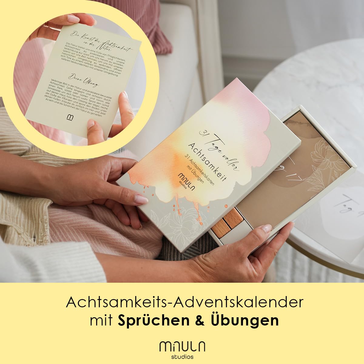 Adventskalender 2024 Donne 31 Achtsamkeitsübungen Frauen Achtsamkeit Motivation Tischkalender Milula