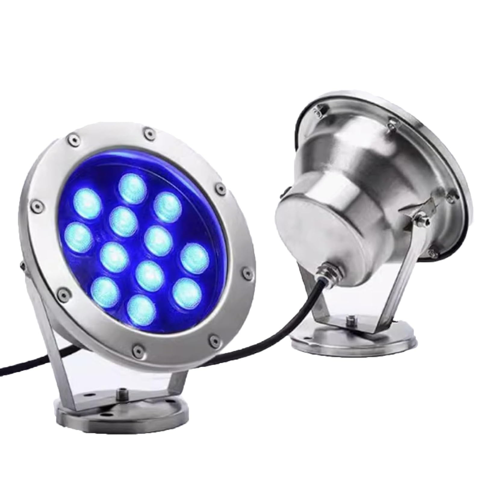 Spot encastrable extérieur IP68 en acier inoxydable pour fontaine