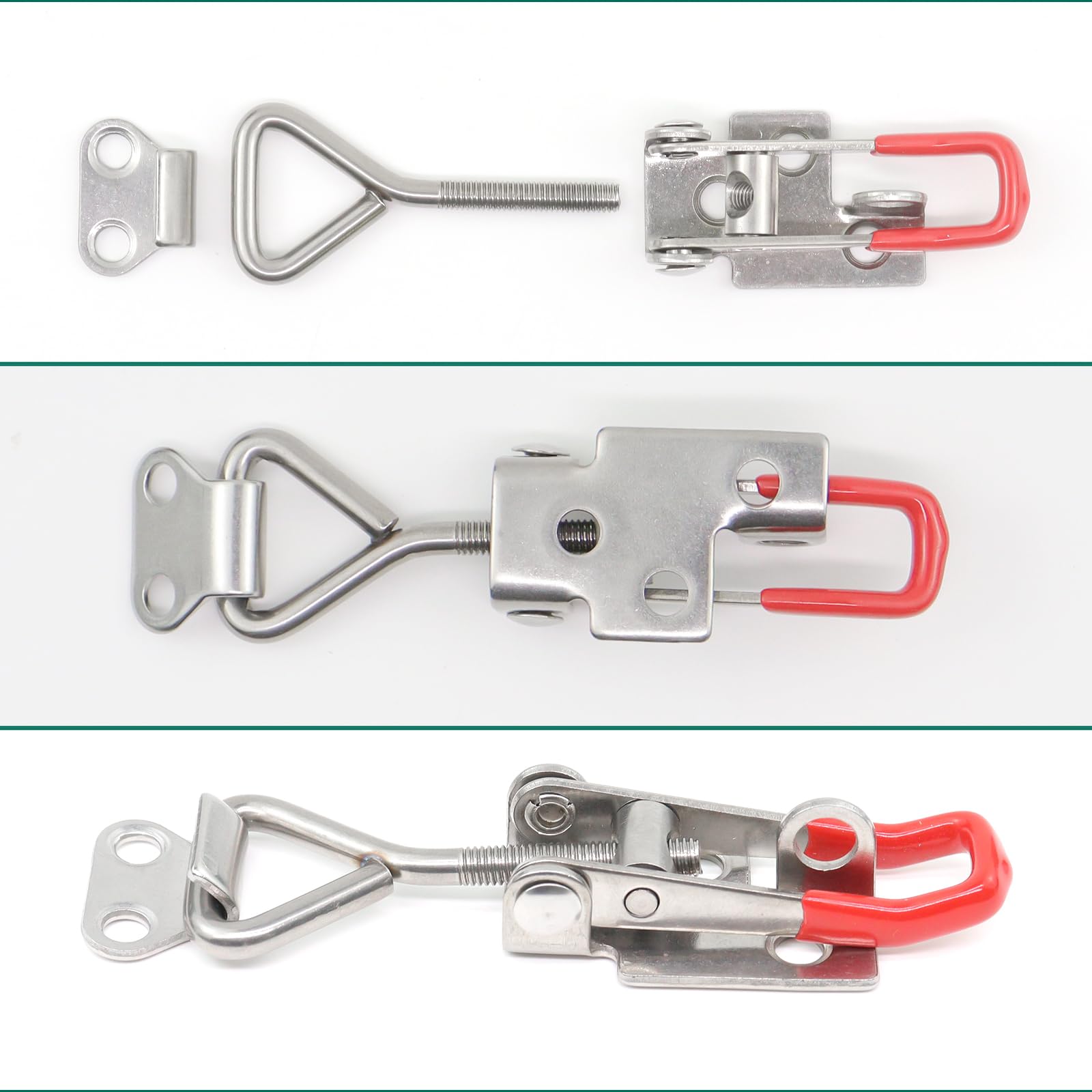 2 Stück M5 Schnappverschluss, Spannverschluss Edelstahl 304, Spannverschlüsse Klein mit Schlüsselloch, Einstellbare Bordwandverschluss, Schnellverschluss für Schublade Schrank