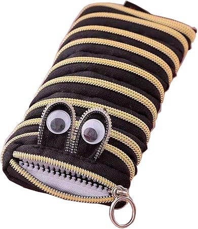 Amazon Tianying かわいいキャタピラージッパーモンスターペンケース おしゃれ筆箱 大容量鉛筆収納ケース 男の子 女の子 ゴールデン 文房具 オフィス用品 文房具 オフィス用品