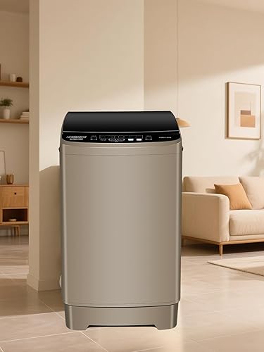 Miniatura 9 de Lavadora completamente automática de 17.7 libras con secadora giratoria, 10 programas de lavado, 8 niveles de agua, pantalla LED, bomba de drenaje,