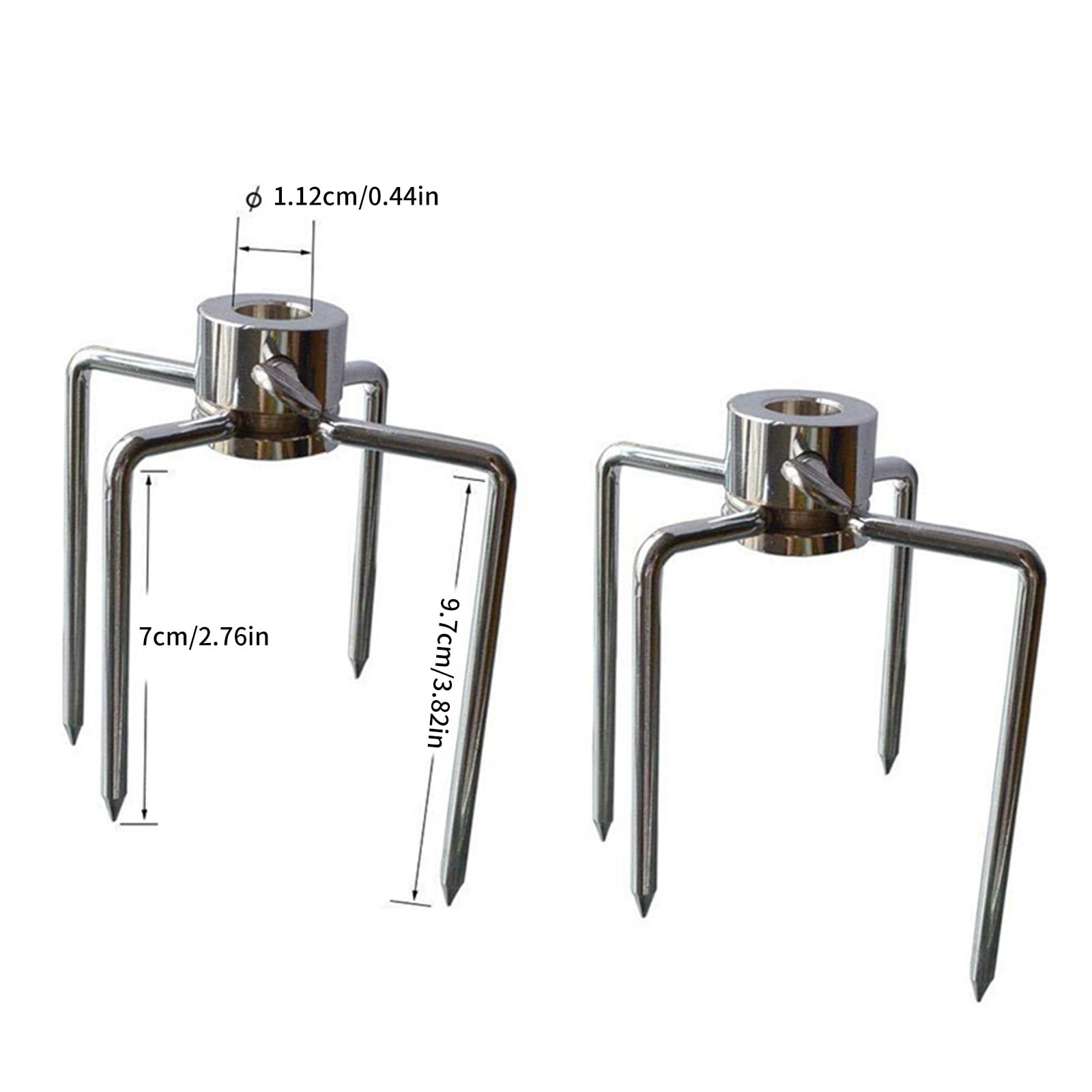 Juego de 4 tenedores de asador de acero inoxidable, tenedores de carne, adecuados para barbacoas en casa, picnics y banquetes de hotel