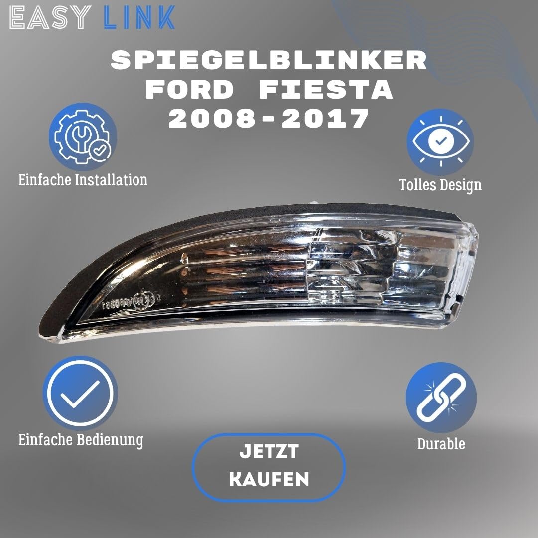 Indicatore Di Direzione Per Specchietto Retrovisore Sinistro – Compatibile Con Ford Fiesta (2008-2017) E B-Max (2012) – Senza Lampadina, Ricambio Originale - 2