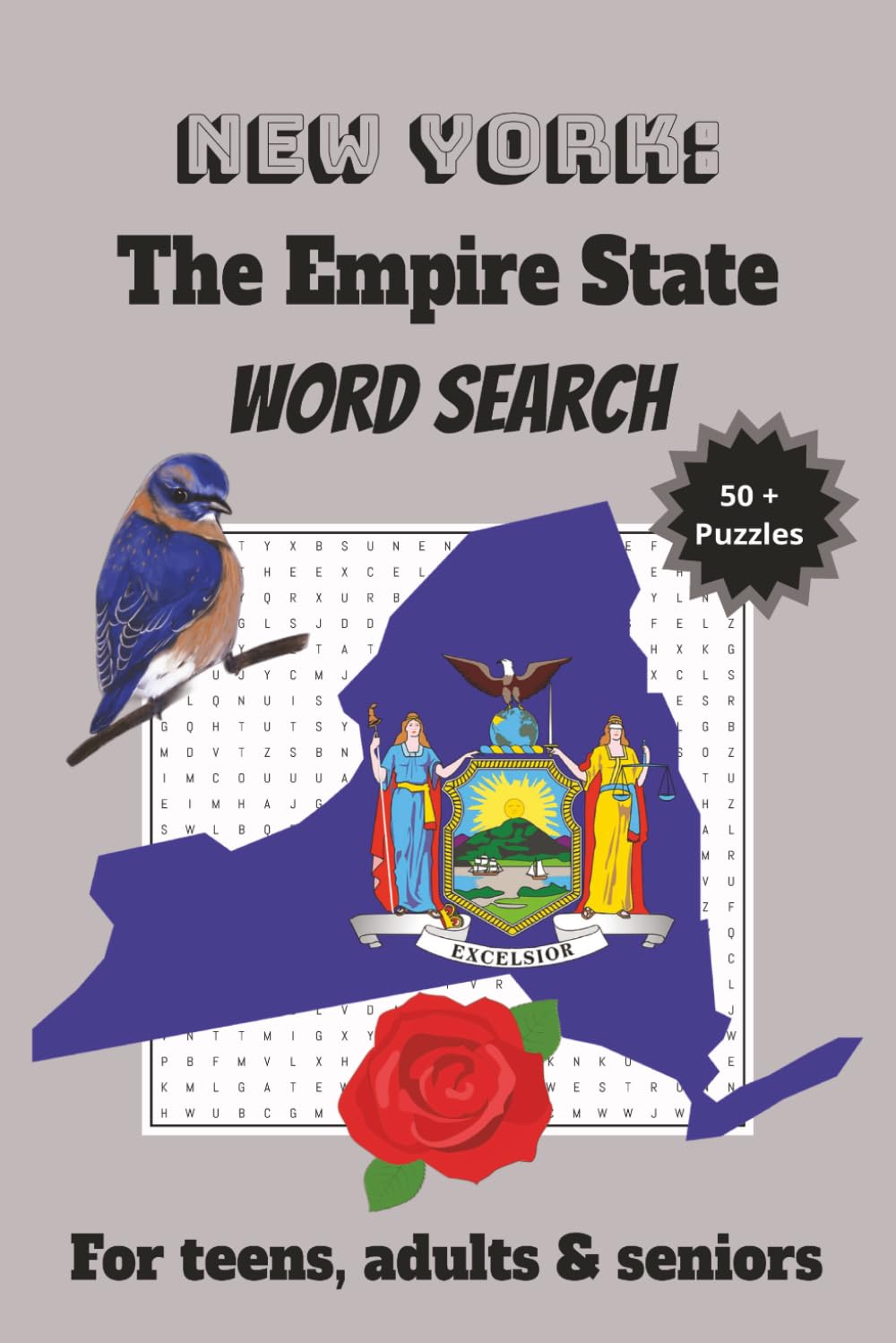 New York Word Search Puzzle Book: Word Searches with Easy to Read Print About New York | 6x9 inches | 110 Pages | 50 + Puzzles...Gift for Vacations, Holidays, and Relaxing