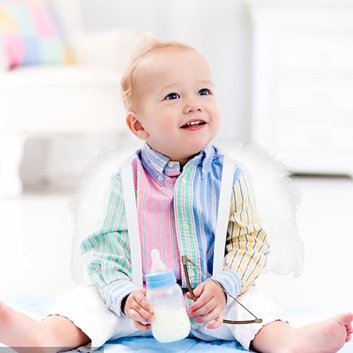 Miniatura 3 de Luxshiny Juego de mini cupido de flechas de cupido, juego de arco de alas de ángel, diadema de flores, disfraz de cupido para bebé recién nacido,