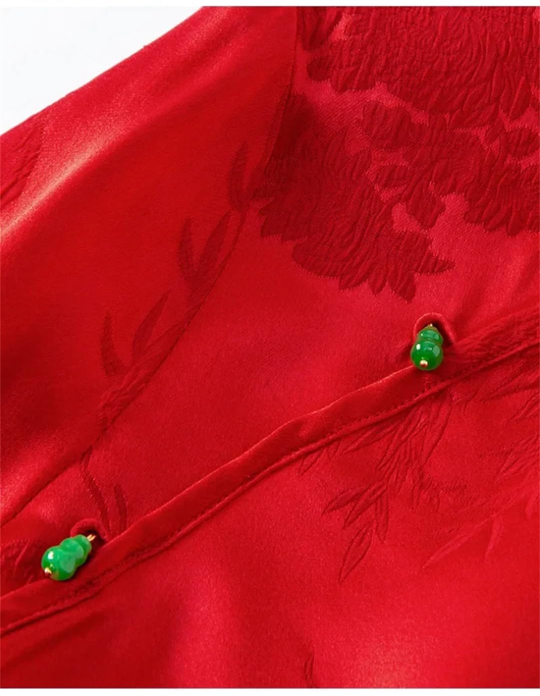 Camicie da donna in raso fiore stile cinese camicette abbigliamento allentato maniche lunghe top