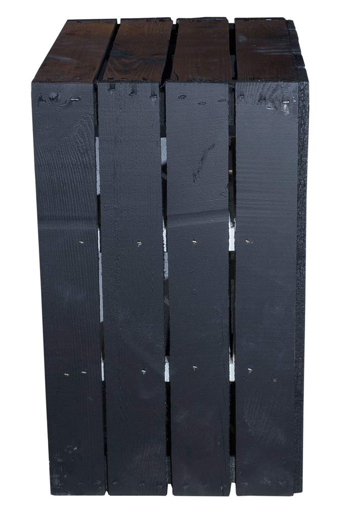 3 x rzucające się w oczy czarne skrzynki drewniane z dwoma białymi półkami, idealne do indywidualnych systemów regałowych, DIY, nowe, 40 x 30 x 50 cm