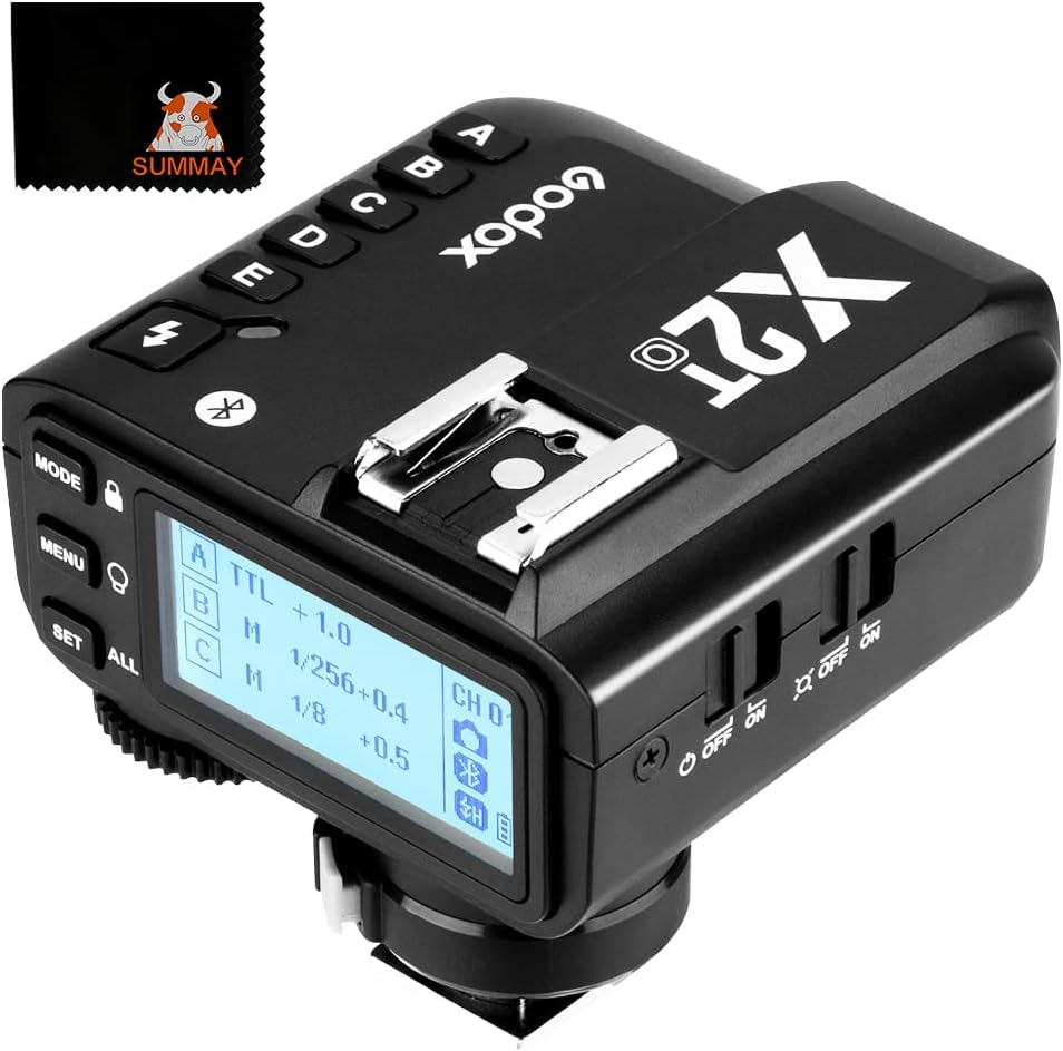 GODOX X2T-O TTL Wireless Trigger Flash 2.4G 1/8000s HSS TTL Manual Function for Olympus for Panasonic Cameras with Clean Cloth (X2T-O) (X2T-O)