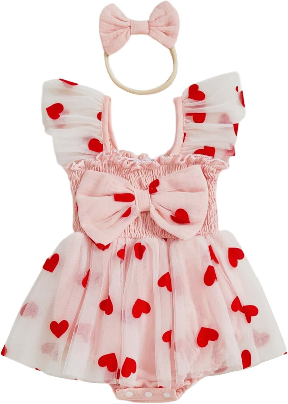 BeQeuewll Baby Girl St Patricks Day Outfit Newborn Smocked Romper Dress Spaghetti Straps Tutu Bodysuit Baby Outfits 0-18M