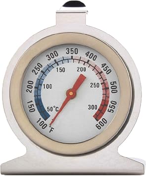 Cooking Thermometer, Stainless Steel Stand Up Dial Oven Thermometer Food Meats Frying Pan High Temperature Gauge