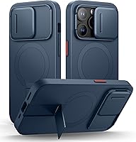 Vista 99 de SURITCH Funda para iPhone 14 Pro Max con cubierta magnética para cámara deslizante y soporte ajustable, compatible con MagSafe, funda protectora