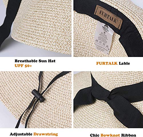 Chapéu de palha feminino de aba larga UPF 50 Chapéu de verão dobrável e flexível Chapéus de praia pa