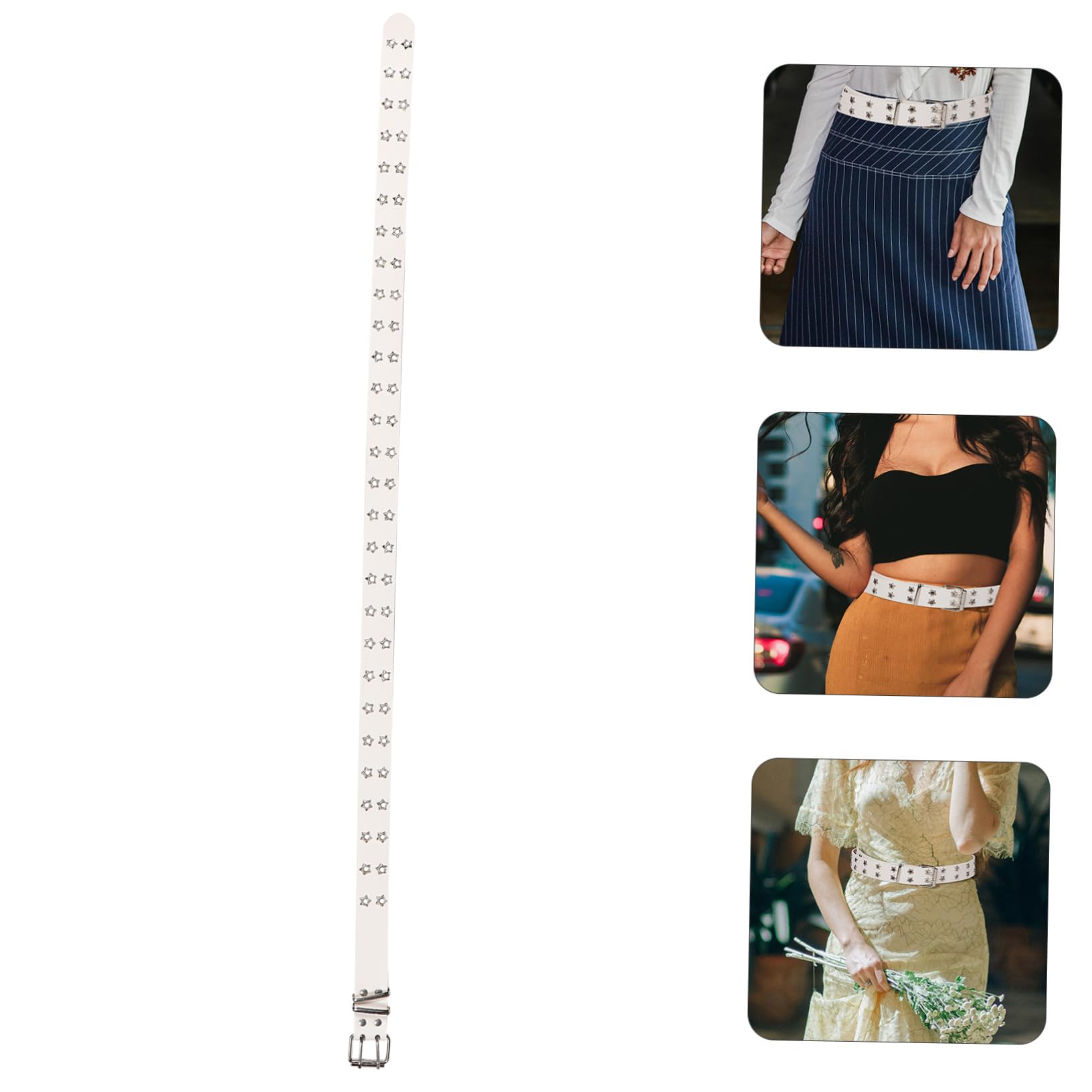 5piezas Cinturón Punk Delicado Para Mujer Cinturón De Moda Remaches Estilo Retro y Versátil Para Fiestas y Uso Diario