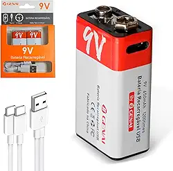 Bateria 9V Pilha Recarregavel, 650mAh Recarregável Pilha para Casa Original Kit, 2Pcs