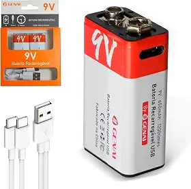Bateria 9V Pilha Recarregavel, 650mAh Recarregável Pilha para Casa Original Kit, 2Pcs