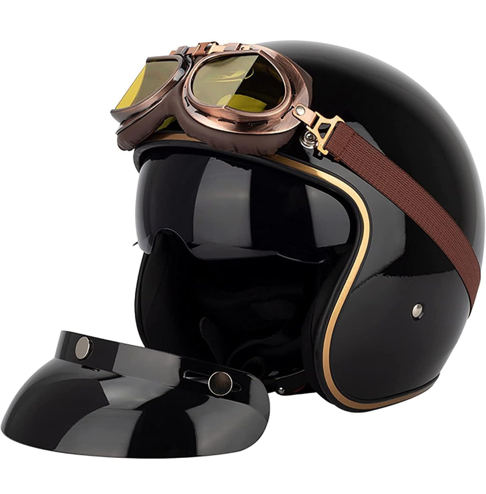 Amazon.co.jp: オートバイハーフヘルメットジェットヘルメットDOT +