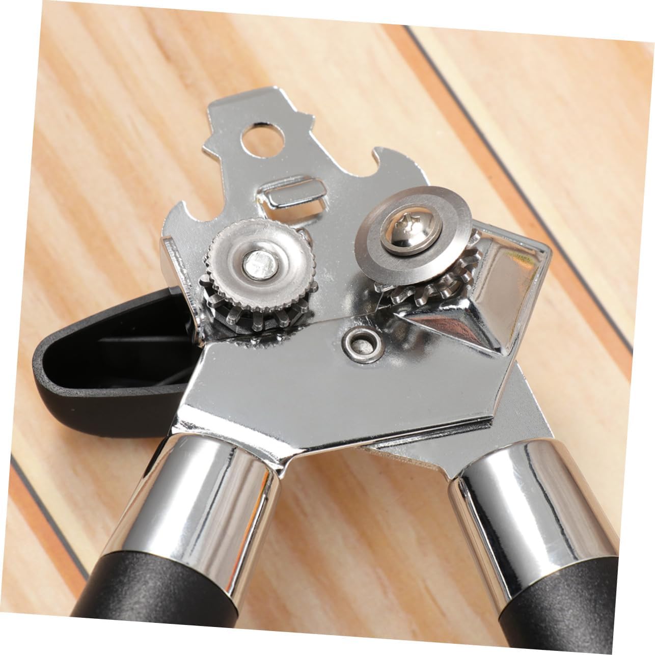 3pcs Can Opener Stainless Steel Jar Opener Multi-Function Bottle Opener Wine Openers Stainless Steel Tin Opener Handheld Bottle Opener Handheld Canner Canopener Handle Printable (Black Medium)