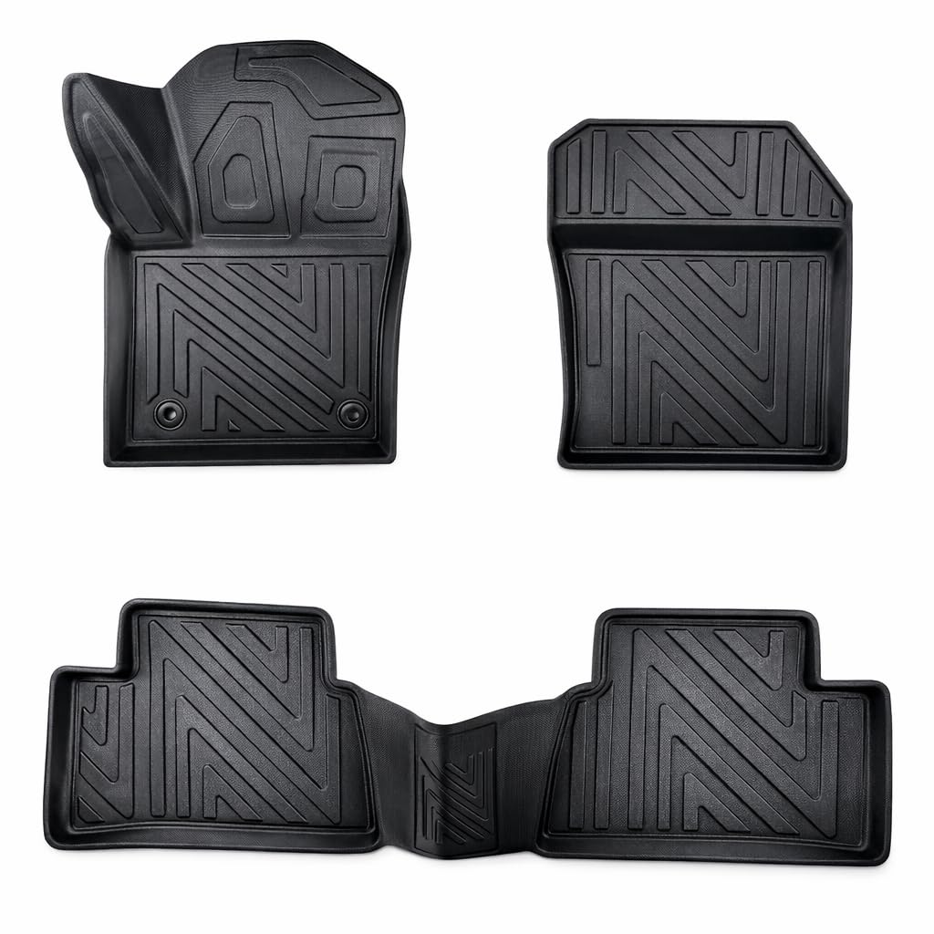 Alfombrillas para Toyota C-HR 2023 – 2026 – Alfombrillas de goma a medida para todo tipo de clima con aspecto de fibra de carbono, borde alto, alfombrillas de goma TPE, accesorios