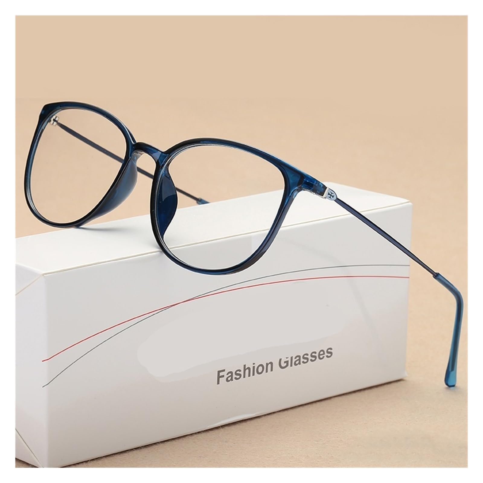 Kunststoffbrillen Unisex-Brillengestelle Transparente Brillen Solides Muster Lesebrillenzubehör Brillengestelle Ultraleicht(Bright Black)