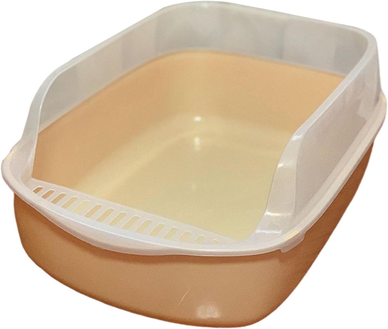 KLKCMS Bandeja de arena para gatos y mascotas, portátil, grande, de alta cara, caja de arena para conejos, animales pequeños, gatos de interior,