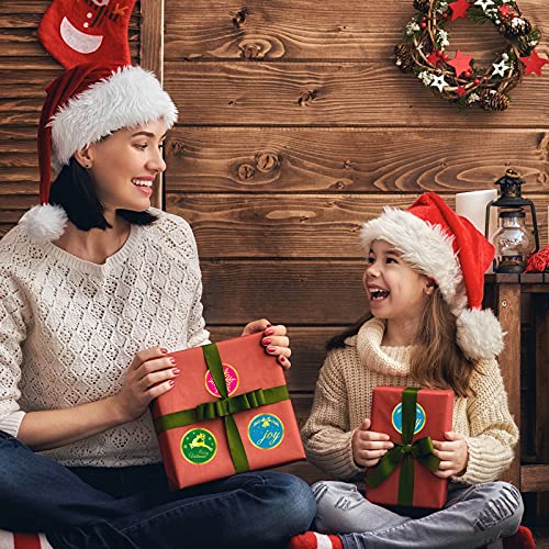 360 Pieces Merry Christmas Stickers, 2 Inch Gold Color Snowflake Stickers Tags Joy Deer Adhesive Labels Xmas Cards Gift Envelopes Seals Boxes Decorative Stickers For Christmas Holidays Party Supplies #TOP5