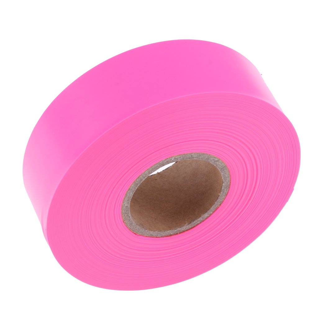 High Visibility Hunting Hiking Trail Marking Flagging Tape Ribbon Pink x1