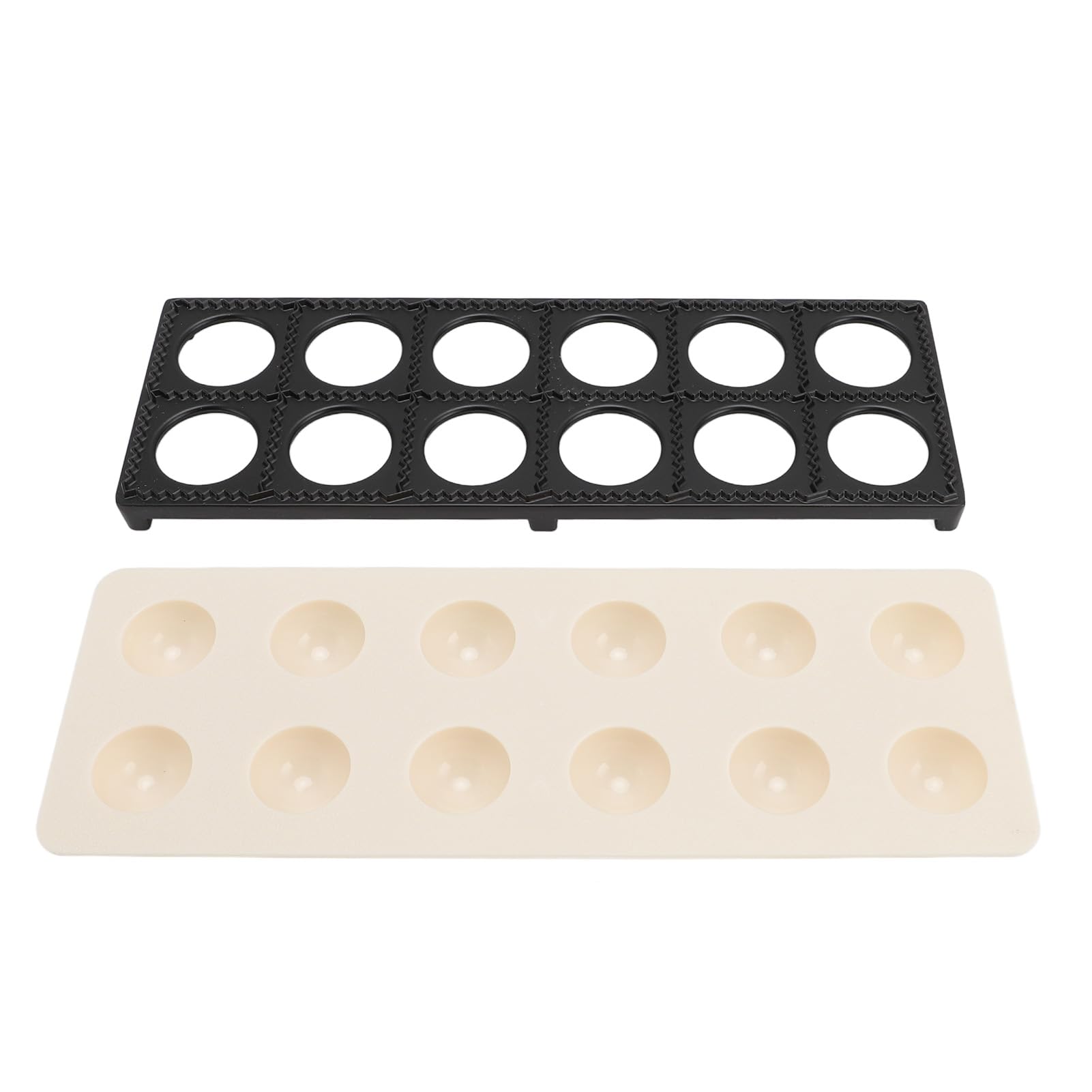 Ravioli Maker Press, Alliage d'aluminium ABS 12 Trous Maison Agnolotti Square Boulette Machine à Boulettes Ustensiles de Cuisine avec Fabrication de Presse, pour Boulettes Homdemade