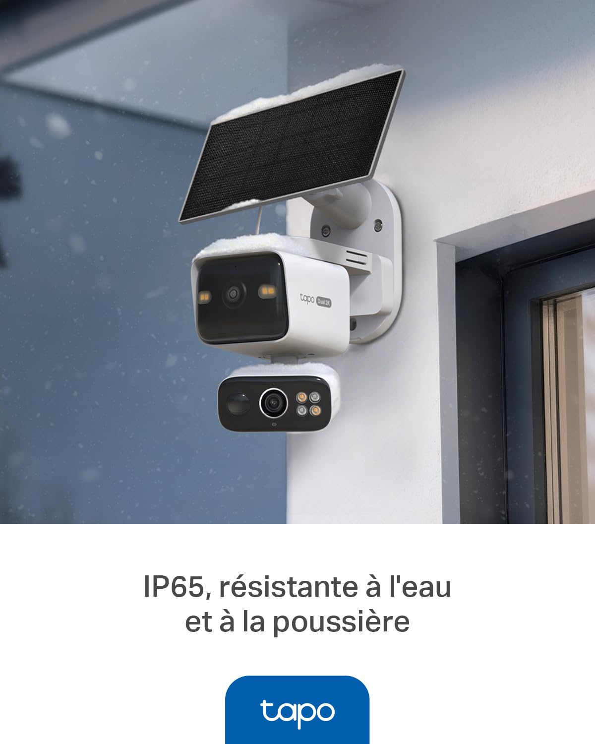 Tapo C645D KIT Caméra Extérieur sans Fil Solaire 2K Double Objectif – Caméra Surveillance WiFi Extérieure sans Fil 360°, Détection IA Personne/Véhicule/Animal, Suivi Automatique, Batterie 10000mAh