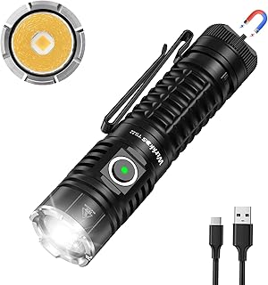Wurkkos TS22 Flashlight High Lumen Rechargeable - 4500 Lumens Super Bright 70.3 HI LED Flashlight USB C Charging IP68 Wate...
