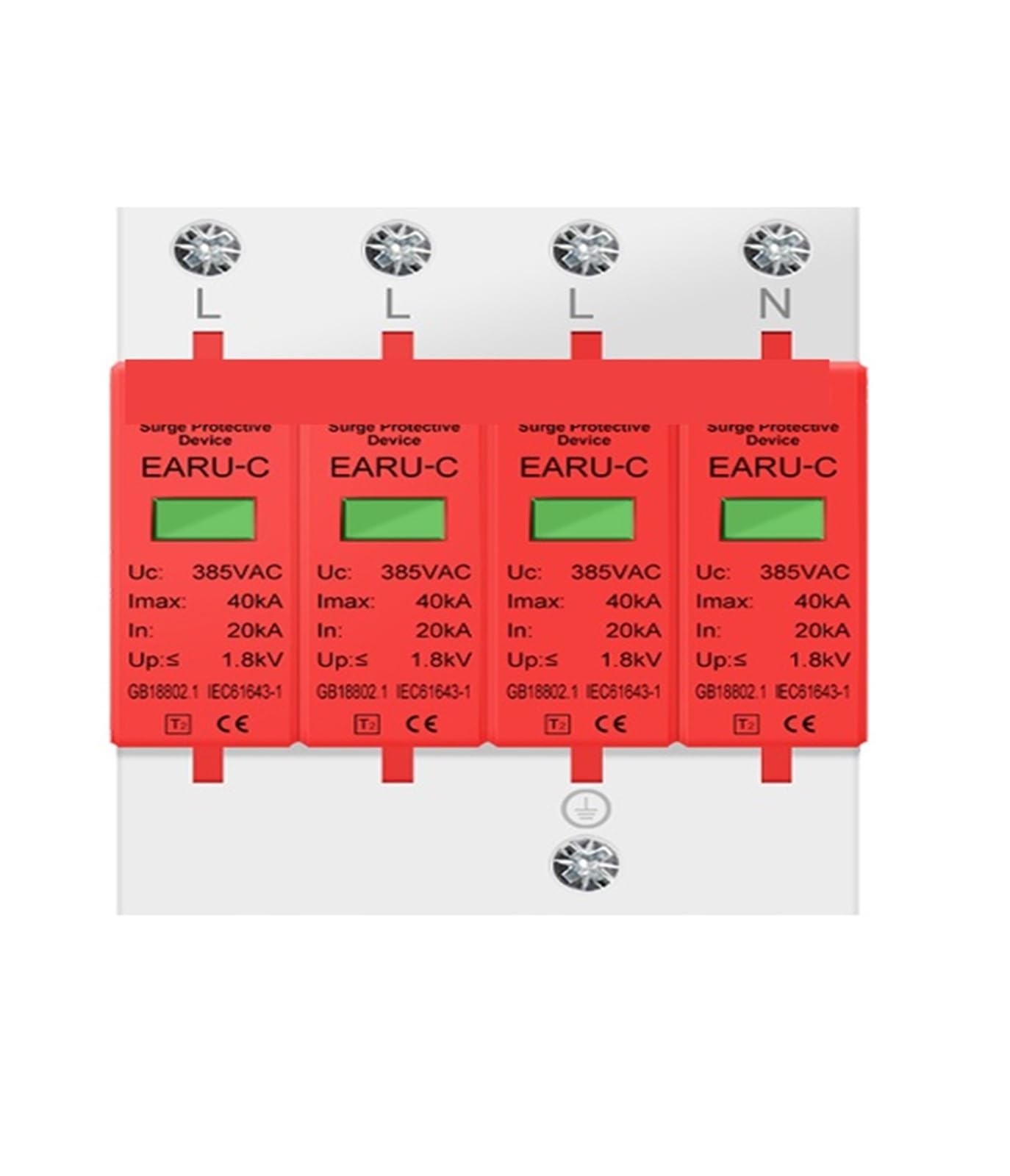 Urządzenie przeciwprzepięciowe, ogranicznik, domek niskiego napięcia, 1/2/3/4-biegunowe zabezpieczenie przeciwprzepięciowe, DC 500 V, 800 V, 1000 V, 40 KA, 60 KA