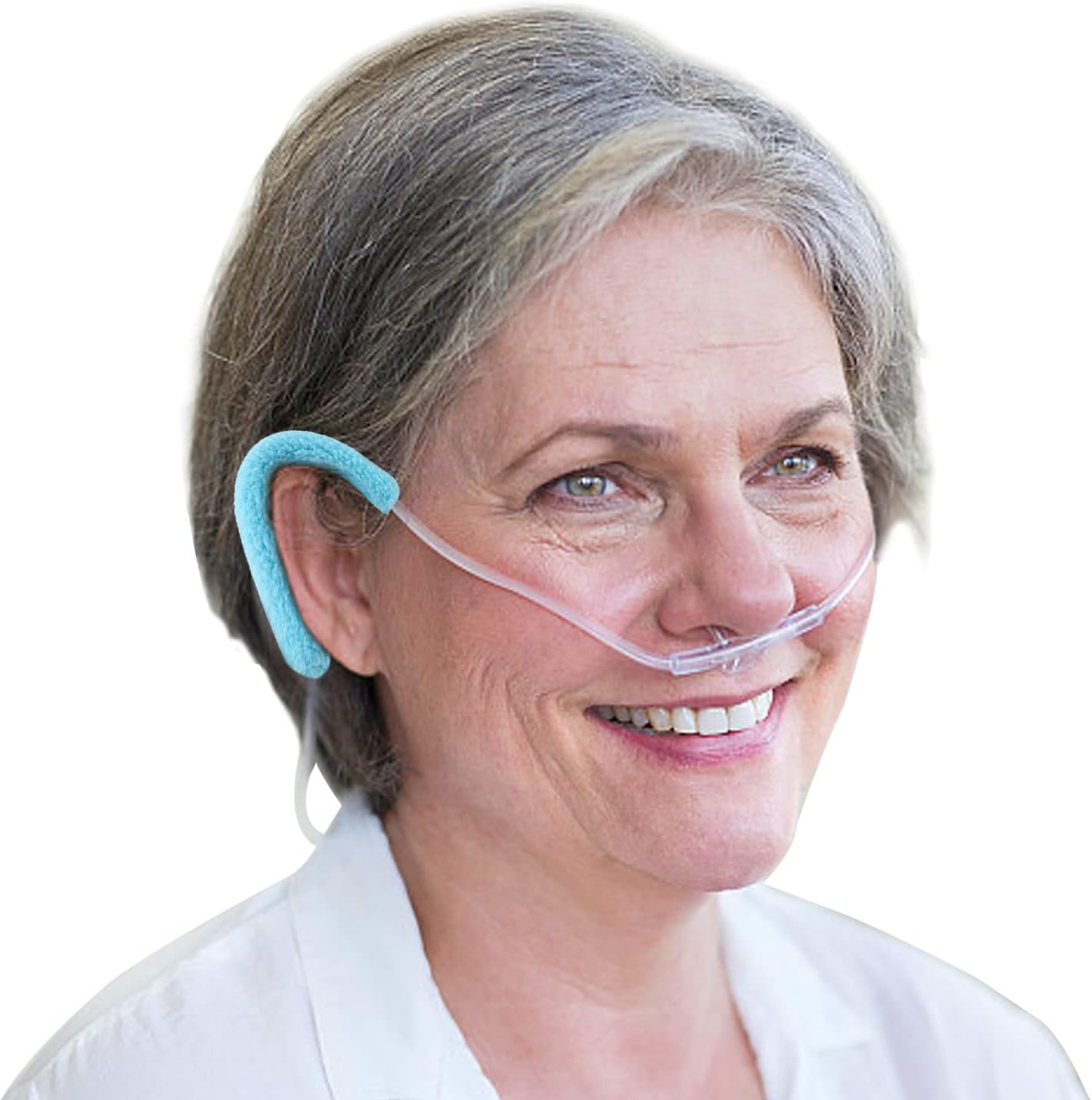 4 Packs Soft Nasal Oxygen Cannula Ear Cushions, Comfort Ear Protector to Wrap Oxygen Cannula Nasal Tubing for Oxygen Users Relieving Ear Soreness Pain