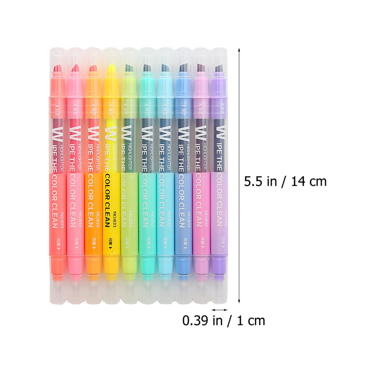 30pièces Stylos Marqueurs Effaçables à Double Couleurs Pastel Feutres à Écriture Lisse Pour Étudiants Pratique Pour Bureau Et
