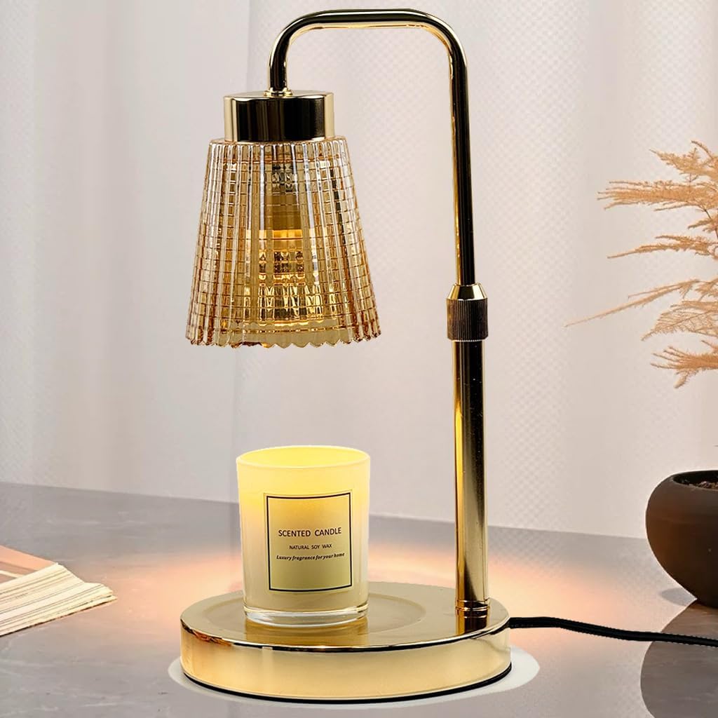 Candle Warmer Lamp With Timer Dimmable, Scented Wax Melts Warmer Lamp,Electric Flameless Fragrance Candle Warmer For Candle Jar,Mothers Day Birthday Gifts For Women,Office Home Bedroom Deco(2 Bulbs)