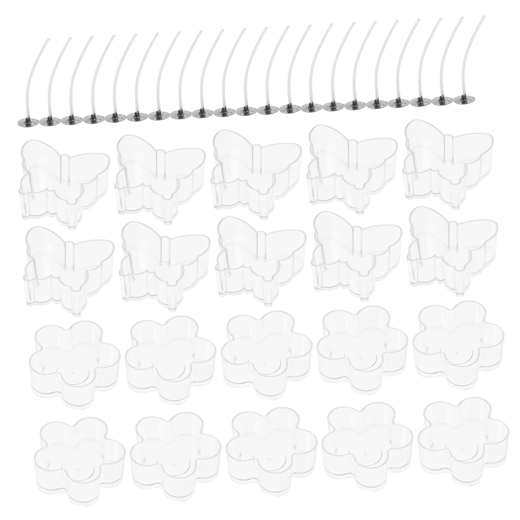 STOBOK 3sets Vasetti per Candele Riutilizzabili con Stoppini Contenitori per Candele Fai da Te Plastica per Matrimoni e Occasioni Speciali