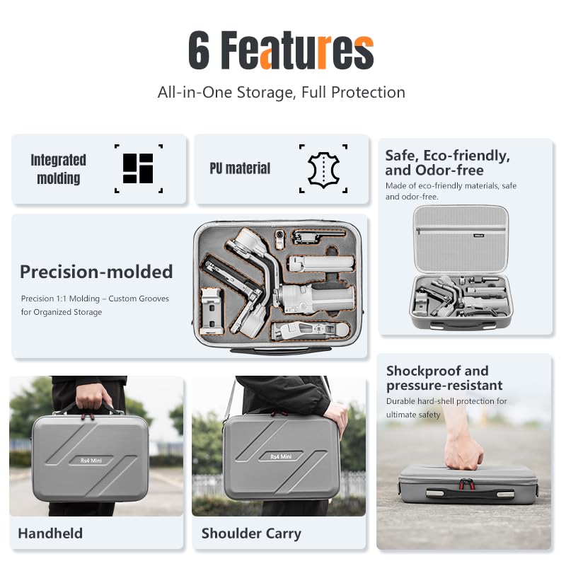 Bolsa de almacenamiento RS 4 mini funda protectora compacta y accesorios de viaje DJI Ronin 2