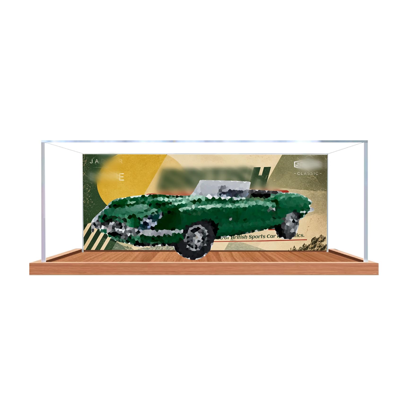 Dustproof acrylic Display Case for Le-go 11381 Model (Background3mmB)