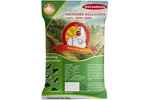 Dried Mealworms for Chickens - 10LB of High Protein, 100% Non-GMO Chicken Feed