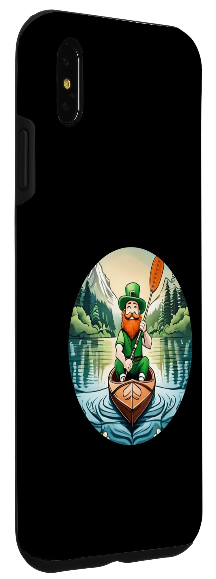 iPhone XS Max St. Patrick's Day Shamrock St Paddy's Day Kayak Case - Image 3
