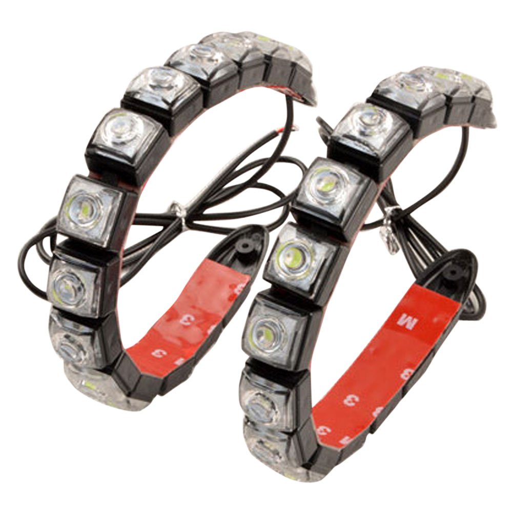 Baceyong 2x luci di marcia diurna, 6/8/9/14/16/18/20 LED luci di marcia diurna DRL per auto antipolvere LED impermeabile flessibile regolazione fendinebbia