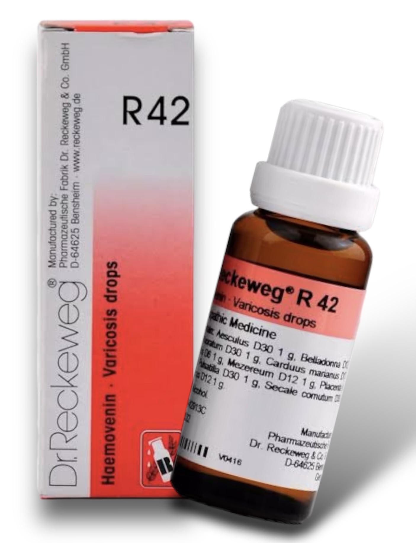Dr. Reckeweg R42 Homeopathic Medicine Varicosis Drop - 22ml Pack Of 1 Bottle