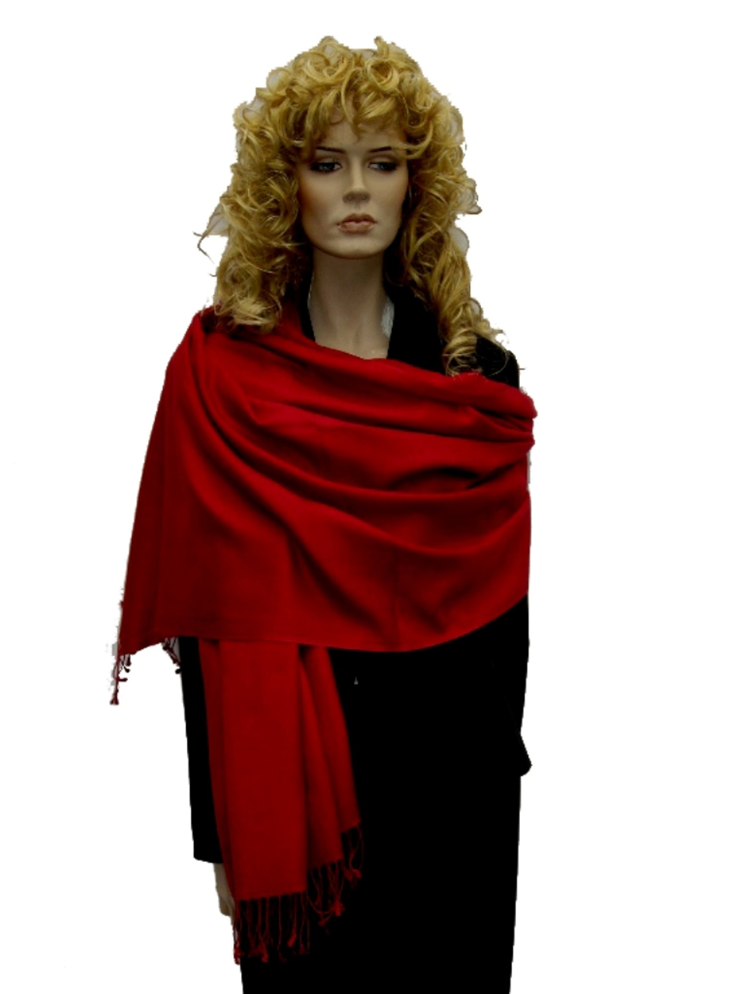 Cashmere Pashmina Group Scarf, Shawl, wrap, Pashmina Shawl from (Wine)