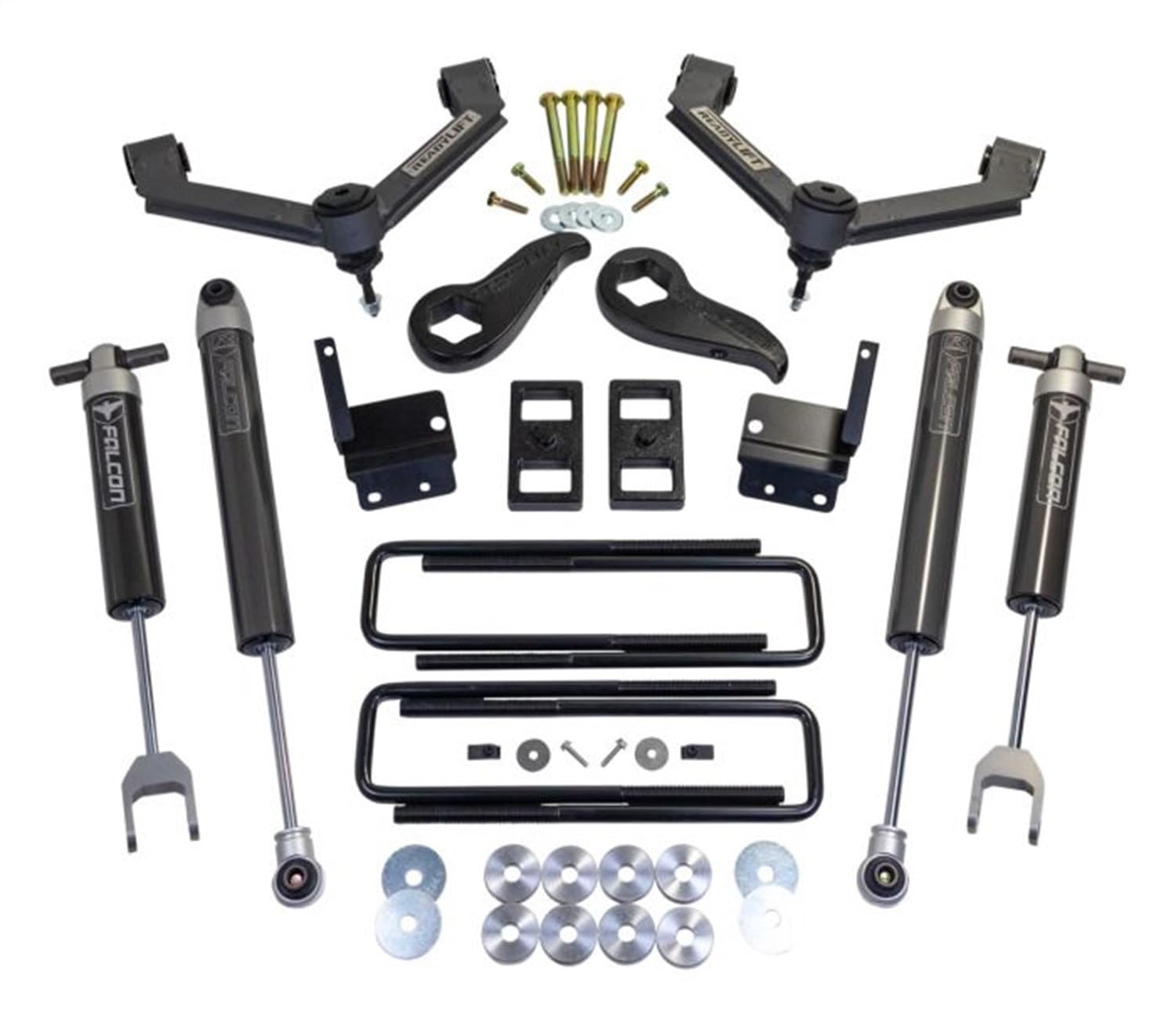 ReadyLIFT 69-30320 Kit de elevación SST de 3 pulgadas con brazos de control fabricados y amortiguadores monotubo Falcon 1.1 para Chevrolet/GMC 2500HD/3500HD RWD, 4WD